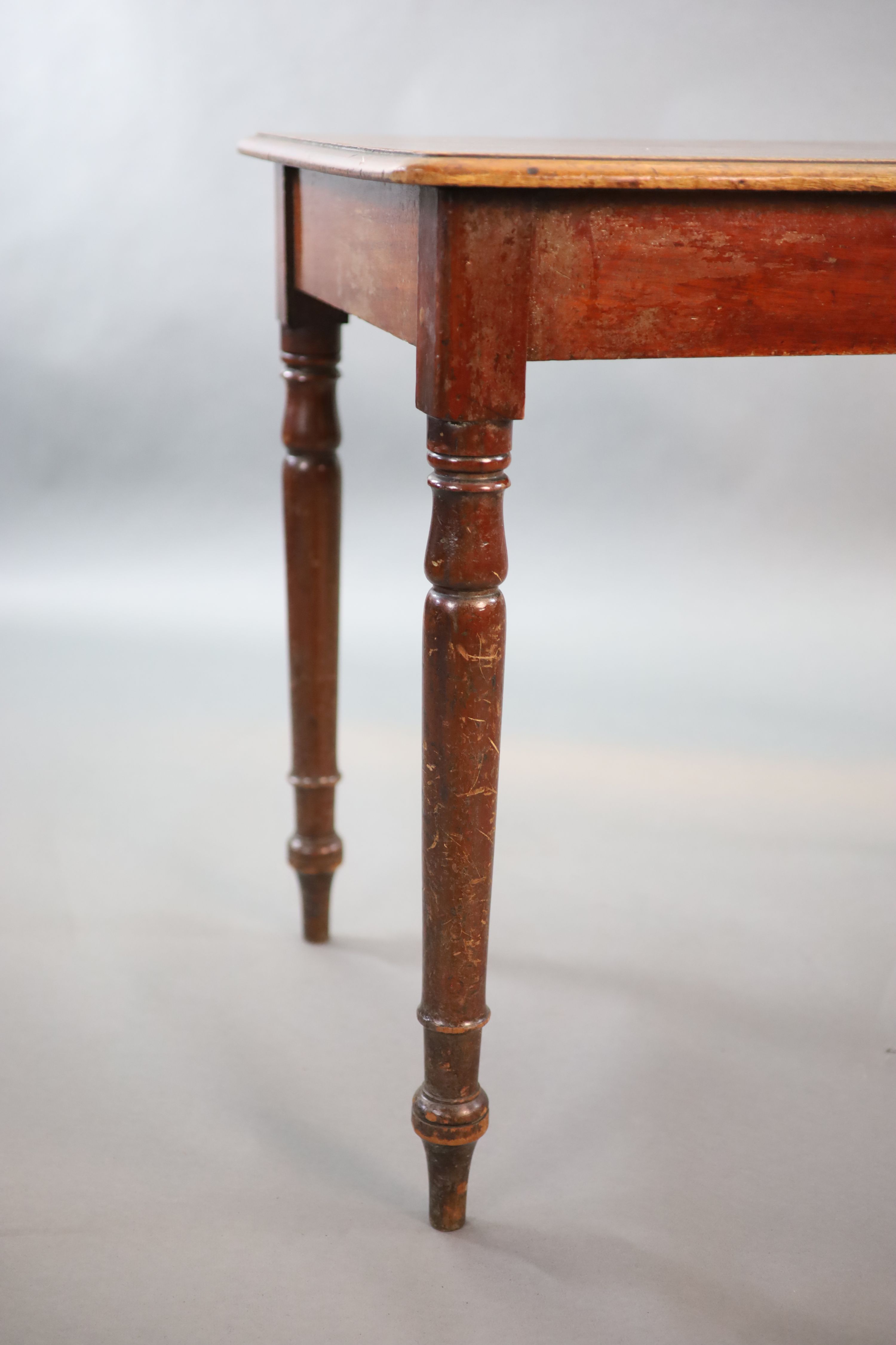 A Victorian mahogany writing table, W.92cm. D.60cm H.76cm